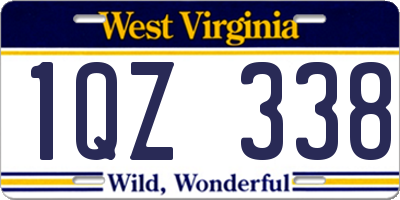 WV license plate 1QZ338