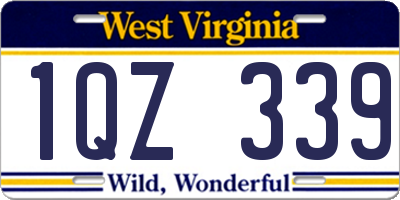 WV license plate 1QZ339