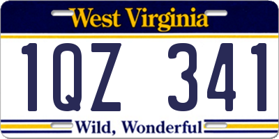 WV license plate 1QZ341