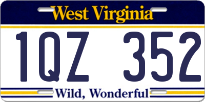WV license plate 1QZ352