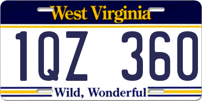 WV license plate 1QZ360