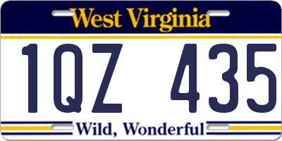 WV license plate 1QZ435