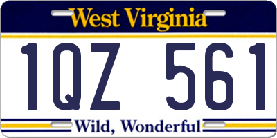 WV license plate 1QZ561