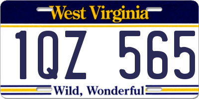 WV license plate 1QZ565