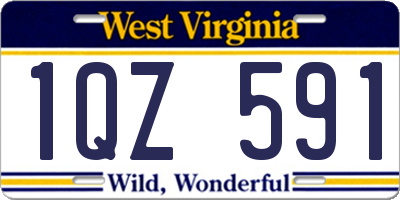WV license plate 1QZ591