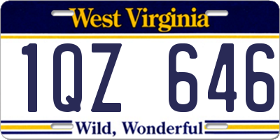 WV license plate 1QZ646