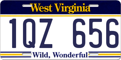 WV license plate 1QZ656