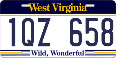 WV license plate 1QZ658