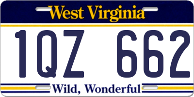 WV license plate 1QZ662