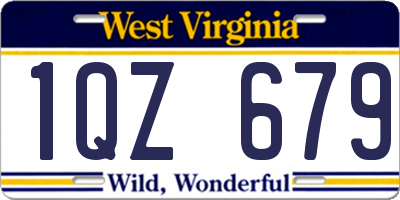 WV license plate 1QZ679