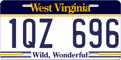 WV license plate 1QZ696