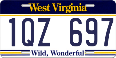 WV license plate 1QZ697
