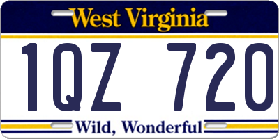 WV license plate 1QZ720