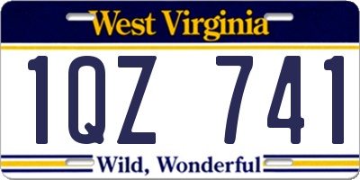 WV license plate 1QZ741