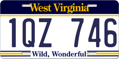 WV license plate 1QZ746