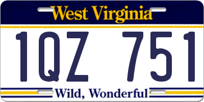 WV license plate 1QZ751