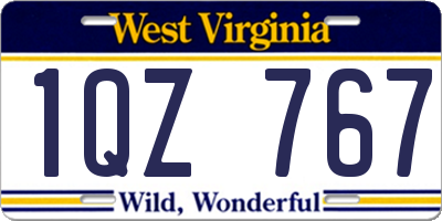 WV license plate 1QZ767