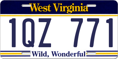 WV license plate 1QZ771