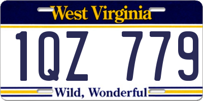 WV license plate 1QZ779