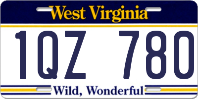 WV license plate 1QZ780