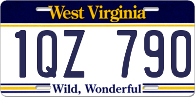 WV license plate 1QZ790