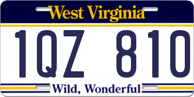 WV license plate 1QZ810