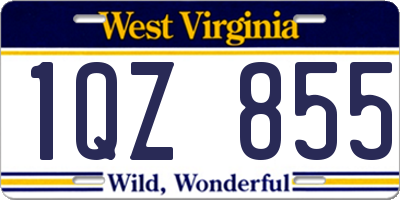 WV license plate 1QZ855