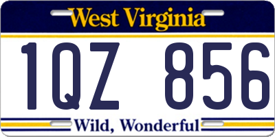 WV license plate 1QZ856