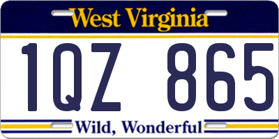 WV license plate 1QZ865