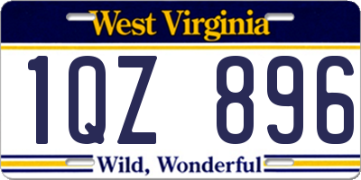 WV license plate 1QZ896