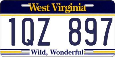WV license plate 1QZ897