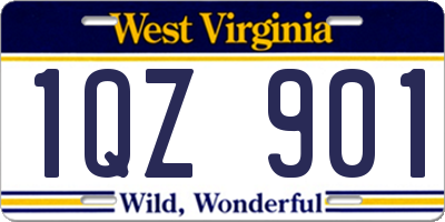 WV license plate 1QZ901