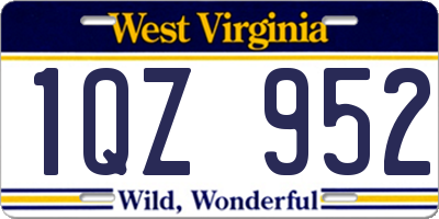 WV license plate 1QZ952