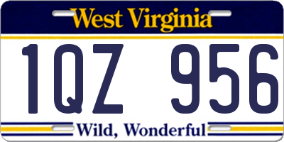 WV license plate 1QZ956