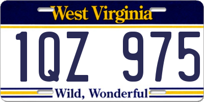WV license plate 1QZ975