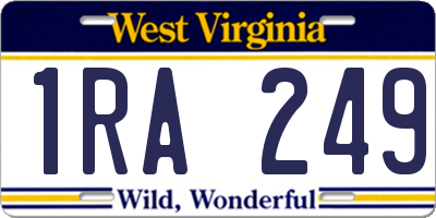 WV license plate 1RA249
