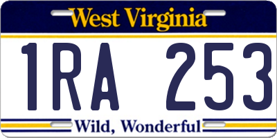 WV license plate 1RA253