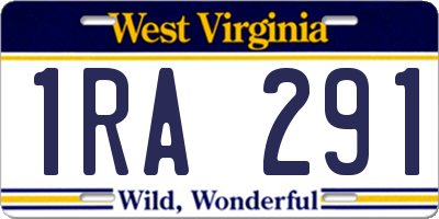 WV license plate 1RA291