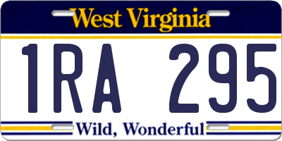 WV license plate 1RA295