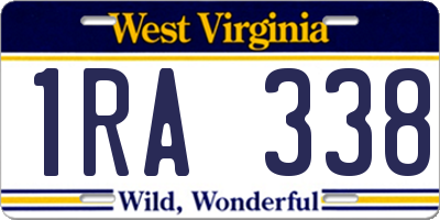 WV license plate 1RA338