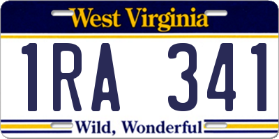 WV license plate 1RA341