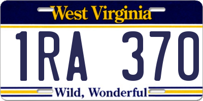WV license plate 1RA370
