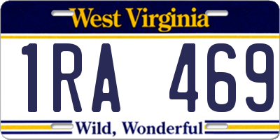 WV license plate 1RA469