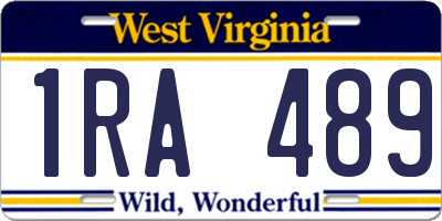 WV license plate 1RA489