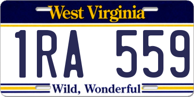 WV license plate 1RA559