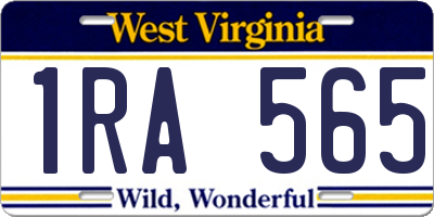 WV license plate 1RA565