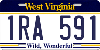 WV license plate 1RA591