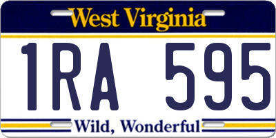 WV license plate 1RA595