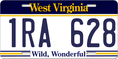 WV license plate 1RA628