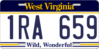 WV license plate 1RA659